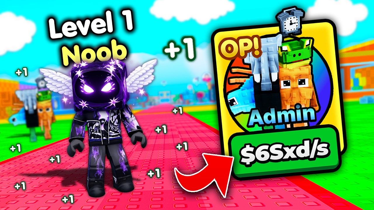 Starting Over as NOOB with OP SECRET in +1 Speed Be a Lucky Block! (Roblox)