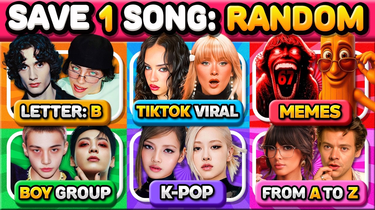 Save One Song: RANDOM Rules, 6 SONGS🔥 Save your Favorite Tracks! | Music Quiz 2026