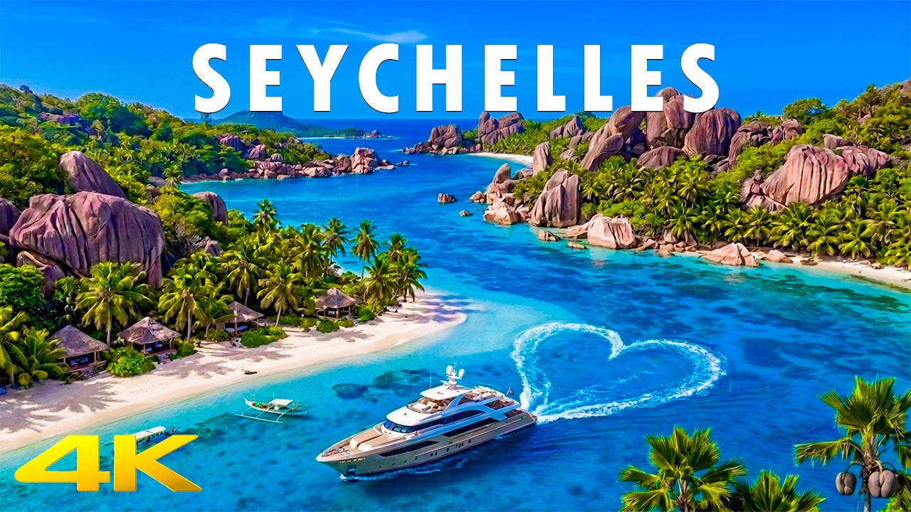 Seychelles 4K 🌊 Tropical Islands & Crystal Clear Waters - Deep House Chill Music