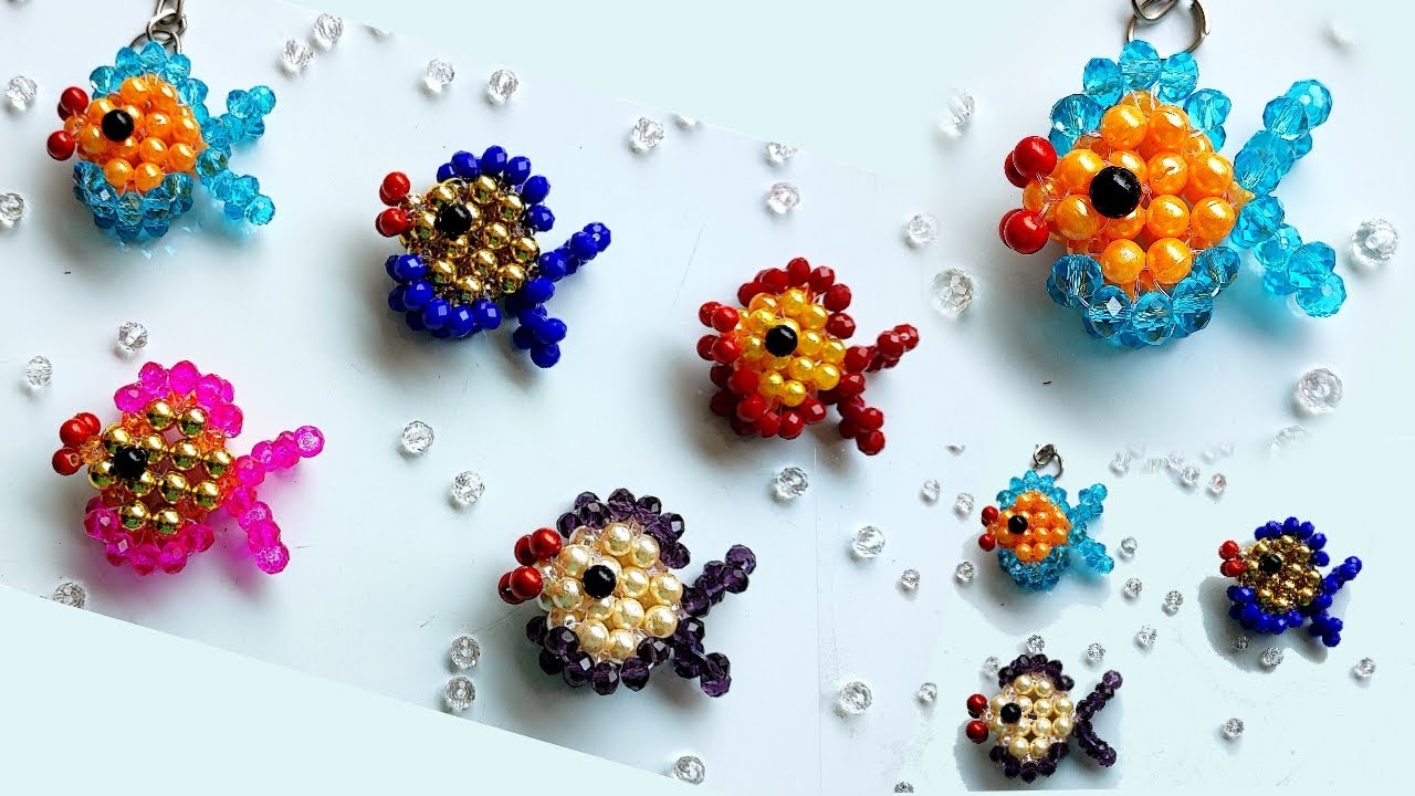 Beaded Fish Keychain | Make beaded fish | Beads crafts ideas | Fish Showpiece