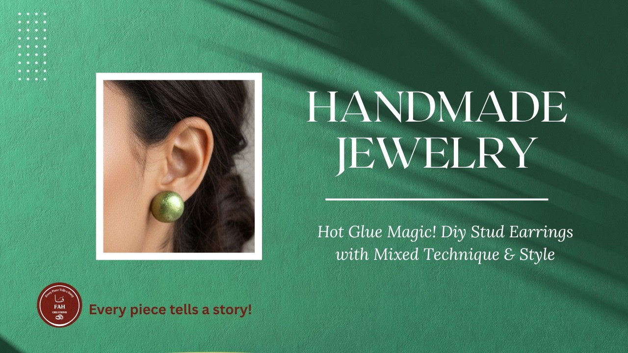 Hot Glue Magic! DIY Stud Earrings with Mixed Techniques & Style
