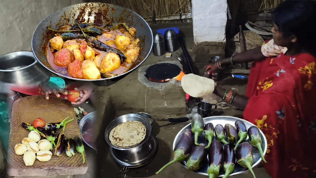 Aj banaye deshi baigan tomato alu mix bharta recipe |