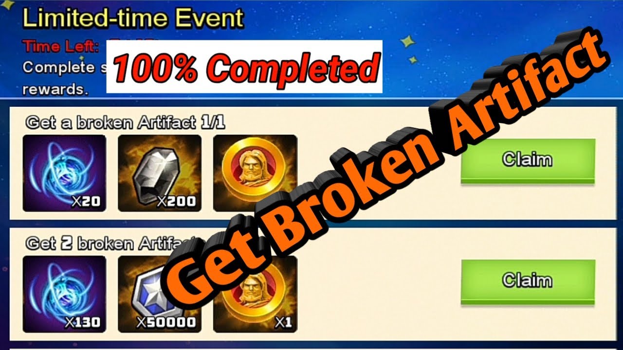 Get Broken Artifact 100% Completed Clash of Zombie 2