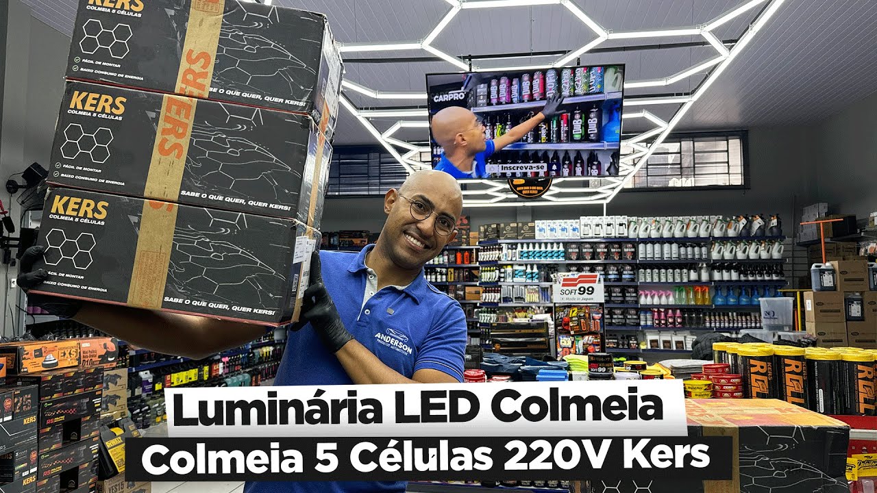 Luminária LED Colmeia 5 Células 220V Kers