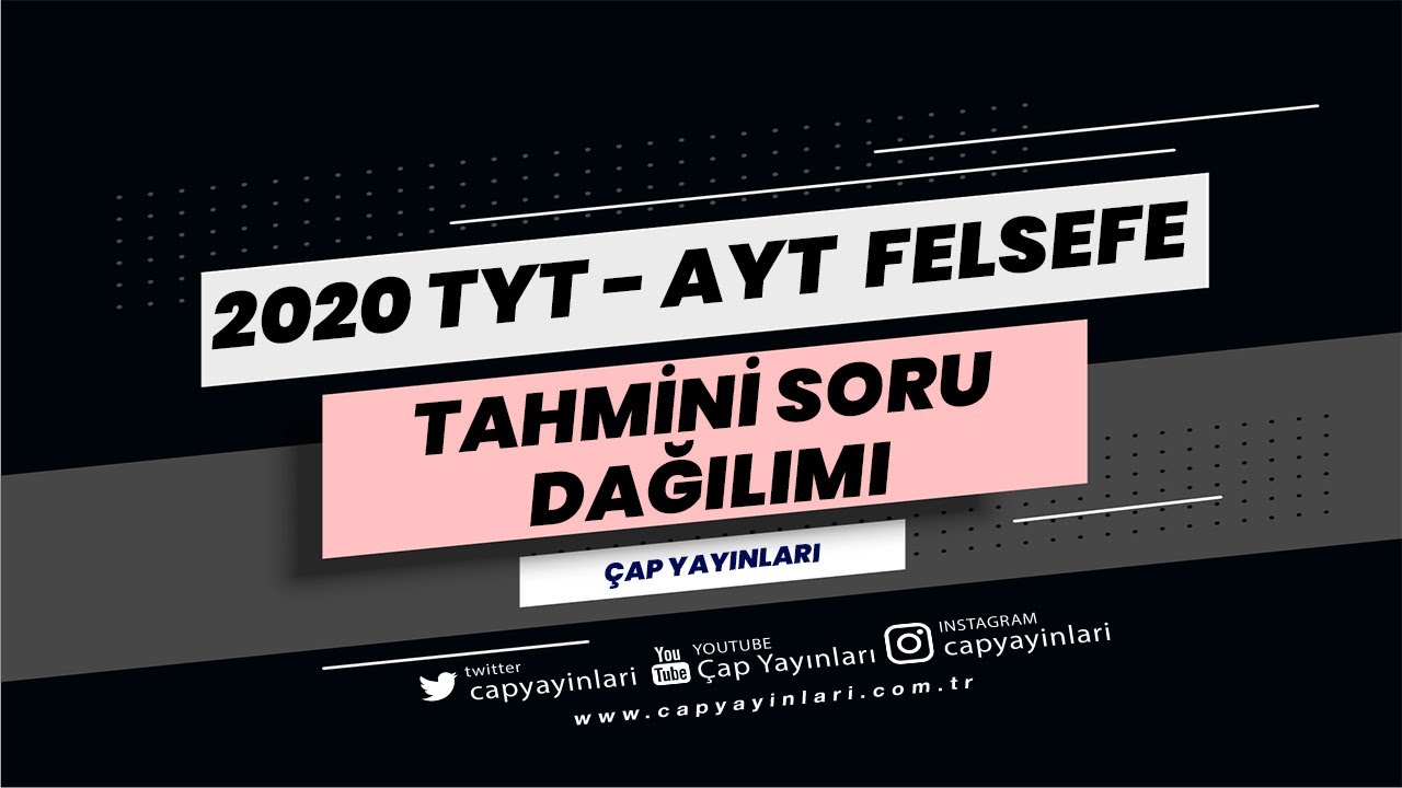 2020 TYT - AYT Felsefe ve Felsefe Grubu Tahmini Soru Dağılımı! @G&ouml;kşen G&uuml;ng&ouml;r &Ouml;ZCAN