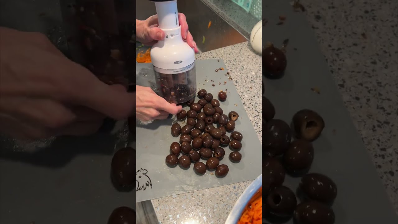 How to Chop Black Olives with the OXO Vegetable Chopper