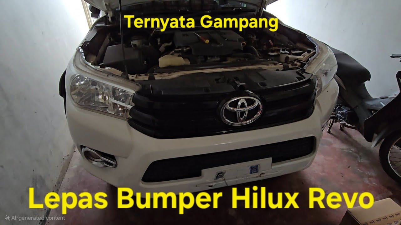 Cara melepas bumper depan Hilux revo double cabin pre facelift 2015-2019