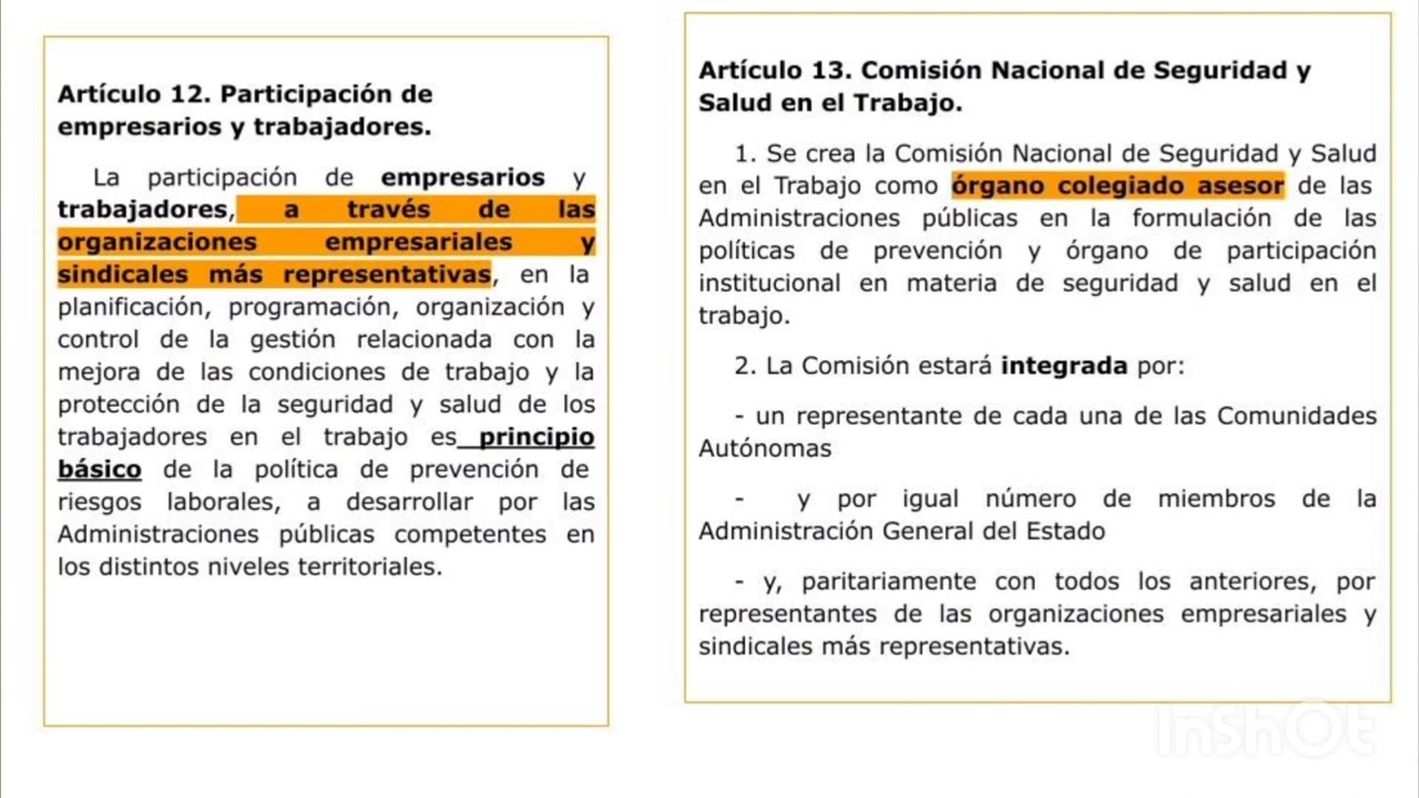 Prevención de riesgos laborales. Ley 31/1995 de 8 noviembre.