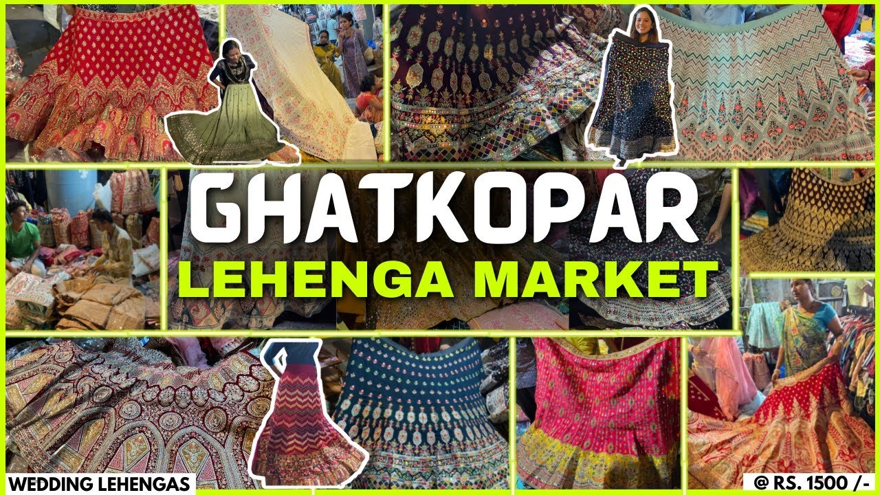 घाटकोपर मार्केट- Ghatkopar Street Market | Mumbai's Best Lehenga Market | Designer Lehenga @Rs.1500