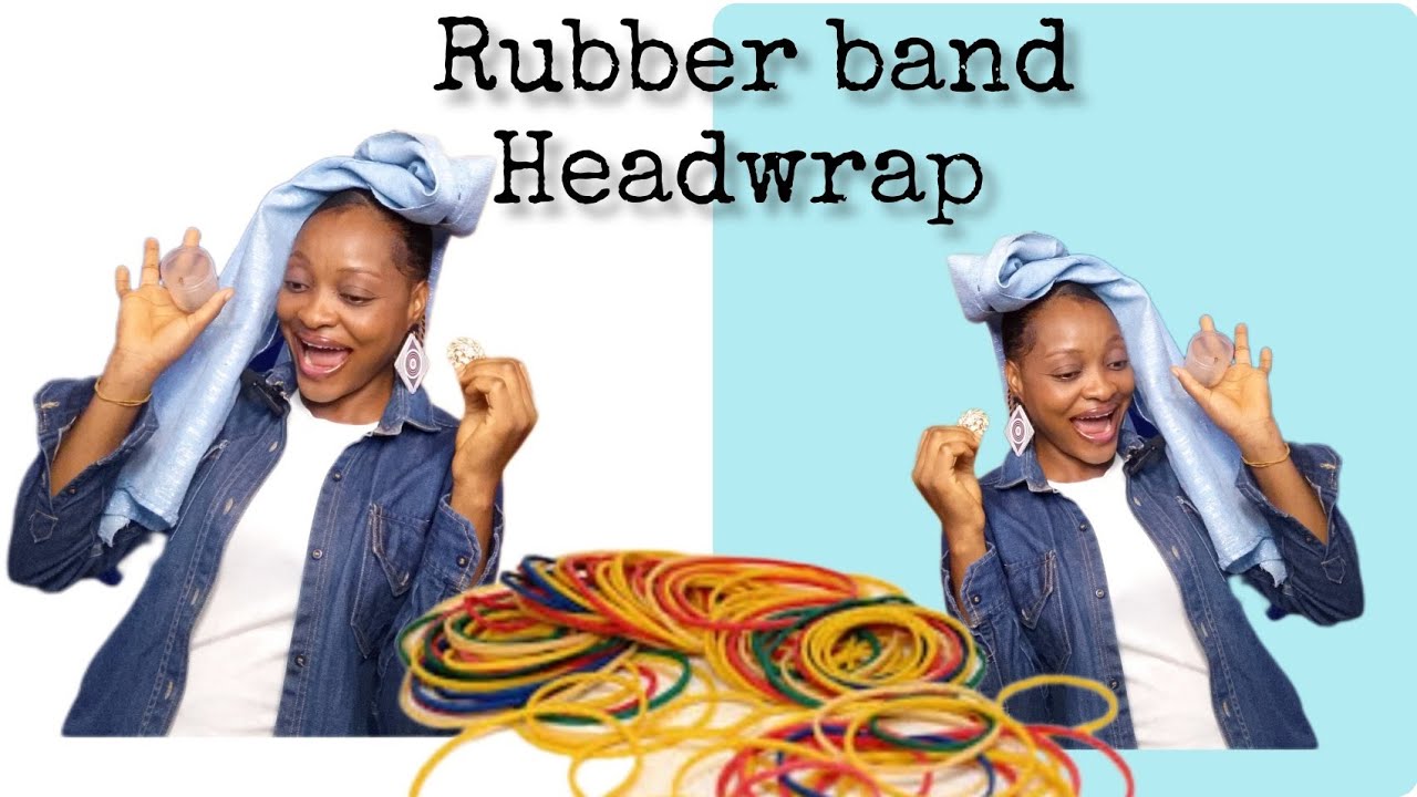 How to tie headwrap using rubber band for beginners/headwrap for beginners 