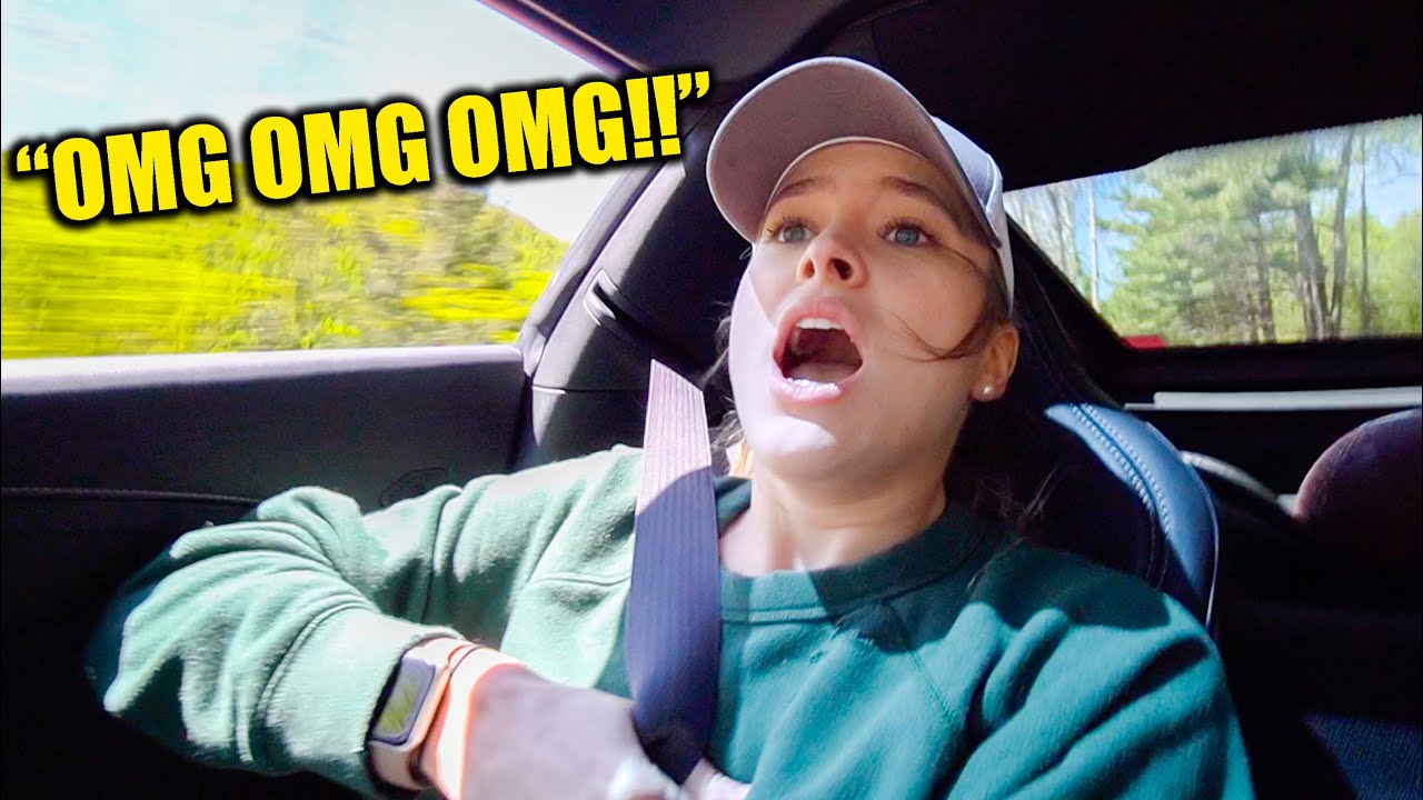 Girlfriend's C7 Corvette REACTION Scared her to Embarrassment!!