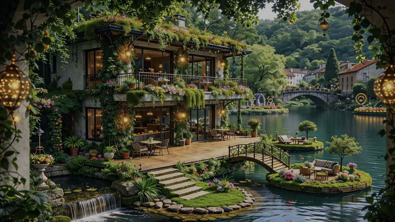 Garden Cafe Escape Jazz 🌿｜Relaxing Jazz & Nature Sounds for Work, Study & Calm Focus