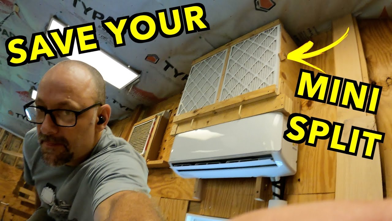 Mini Split Dust Filter, A Must Have In The Woodshop.