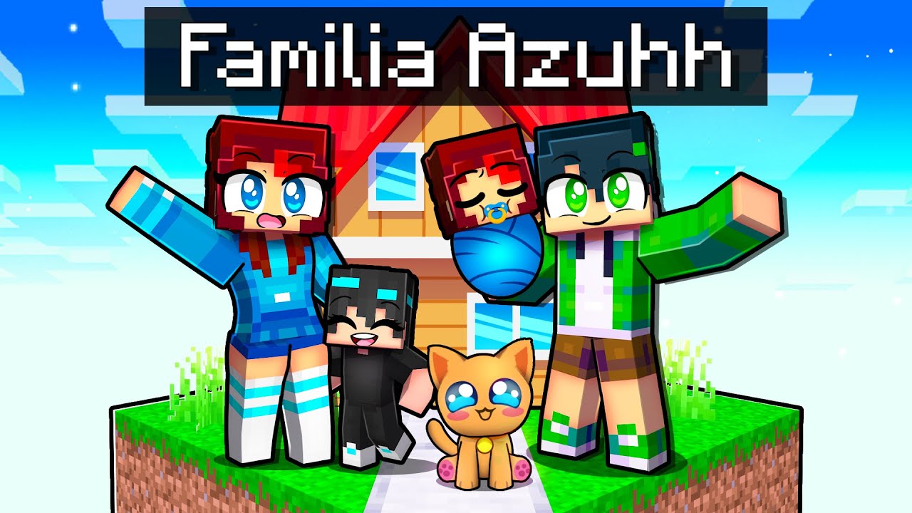 ¡La FAMILIA de AZUHH en MINECRAFT! 💖👶ROLEPLAY