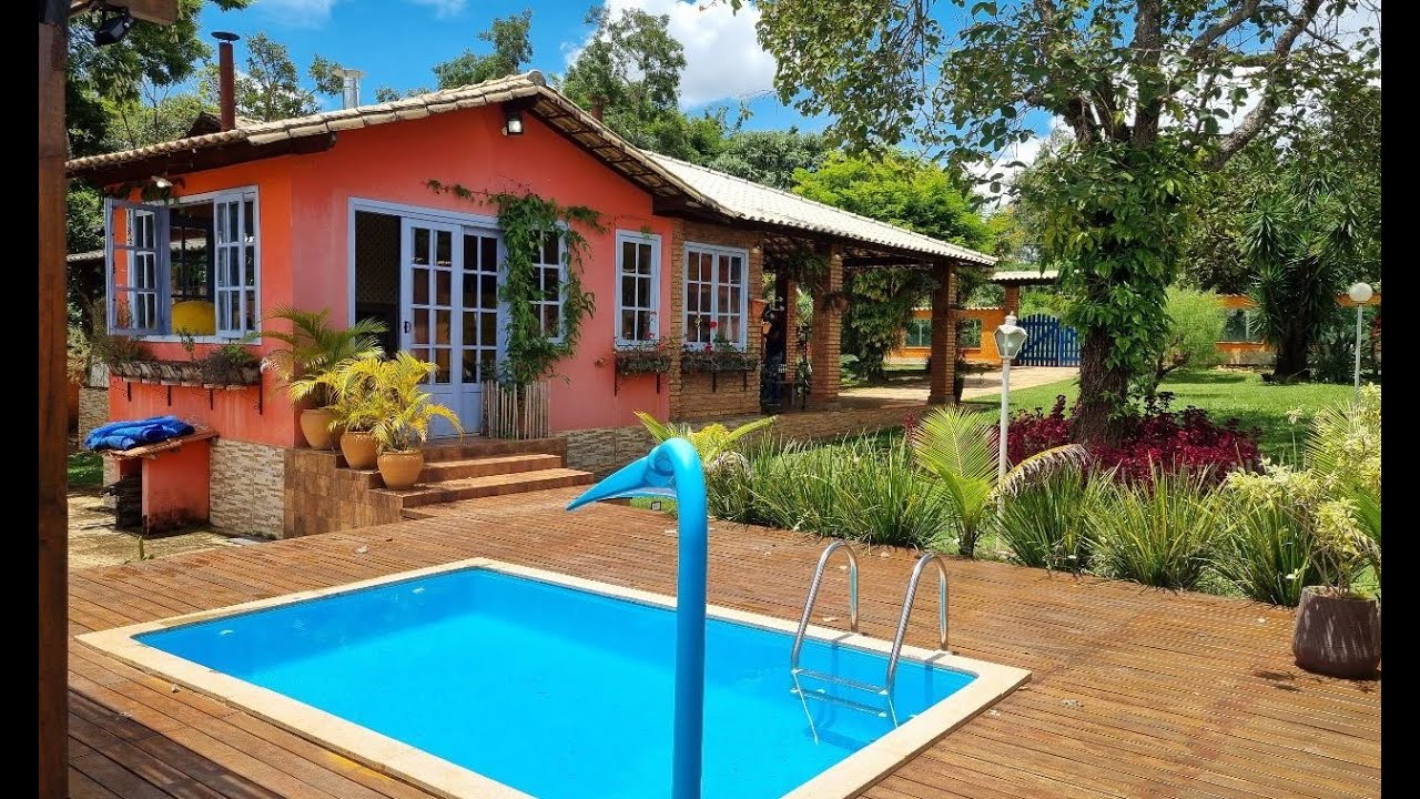 Sítio com piscina 3 quartos estilo colonial maravilhoso