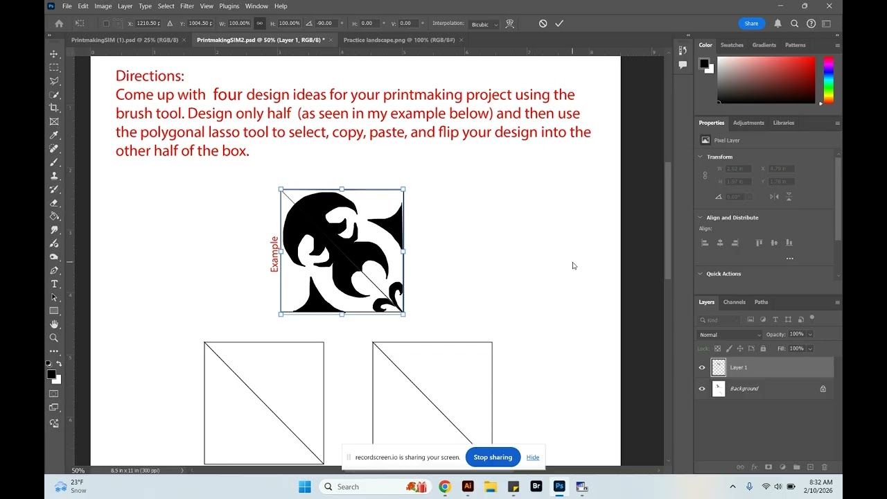 Linocut Design in Photoshop Tutorial