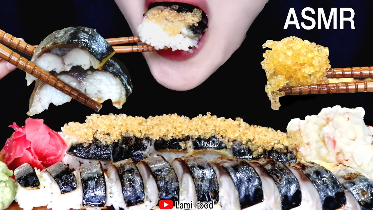 SHIMESABA ASMR | MARINATED MACKEREL SUSHI | EATING SOUNDS