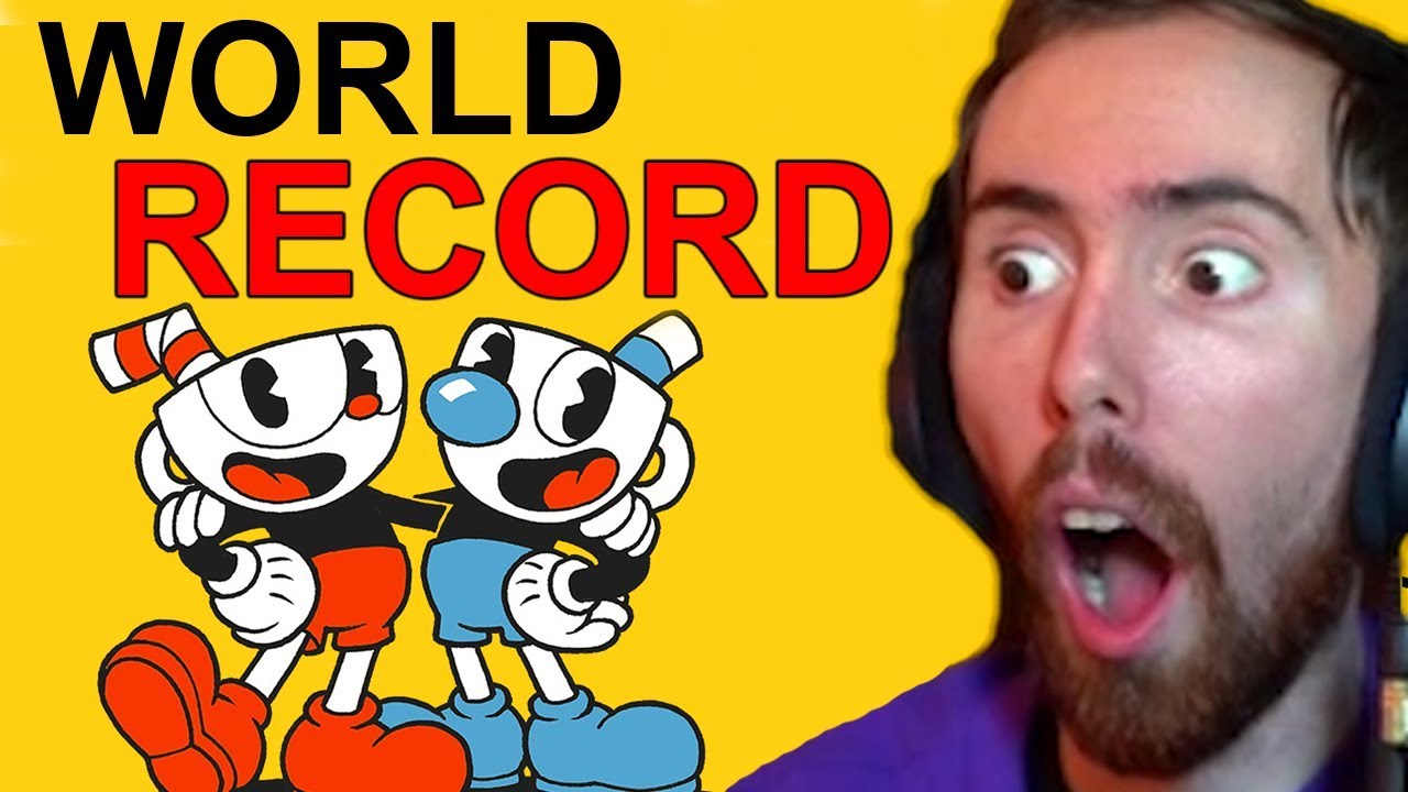 Реакция Асмонголда на мировой рекорд скорости в Cuphead