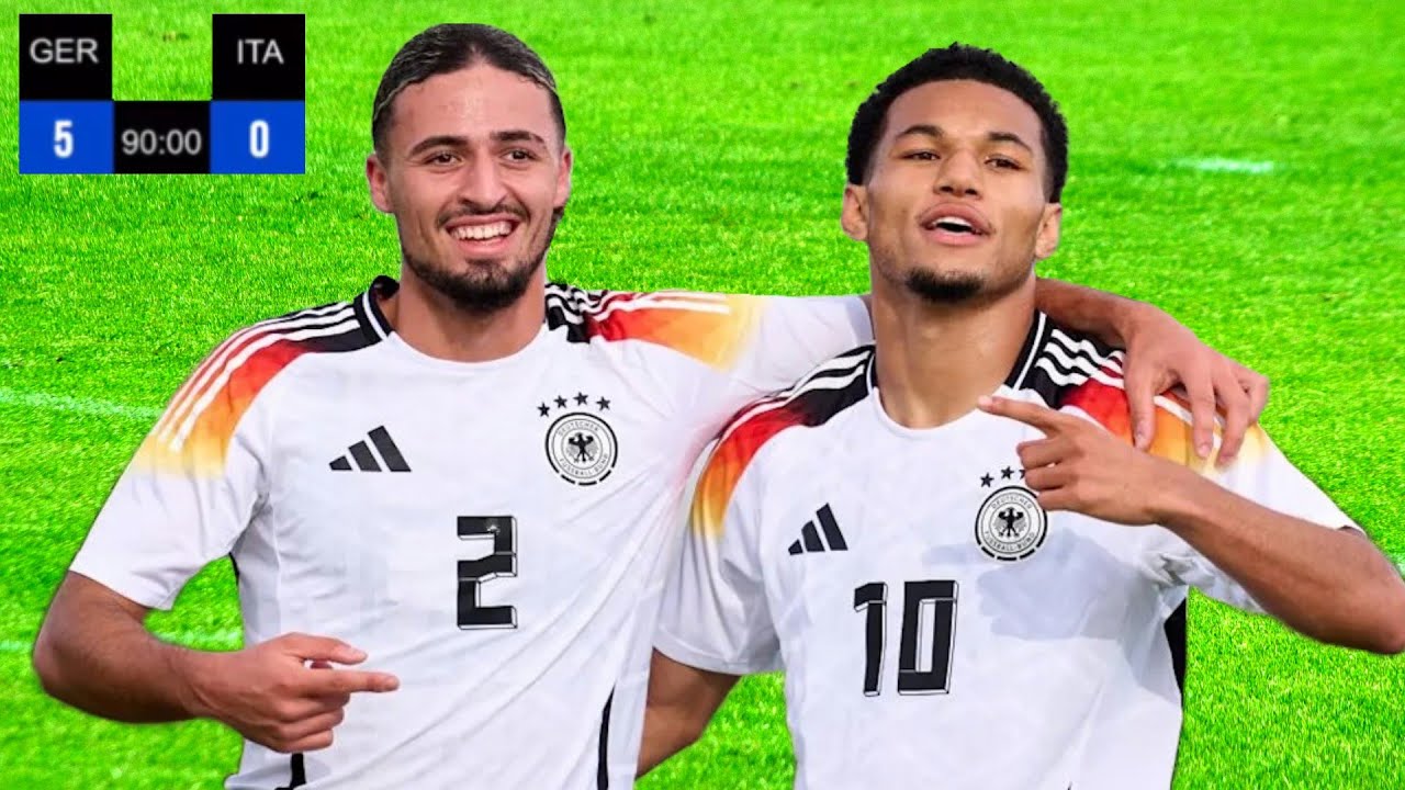 Paris Brunner 🇩🇪 DESTROYS Italy U20! ⚽⚽🔥 | All Touches | Germany Win 5&ndash;0