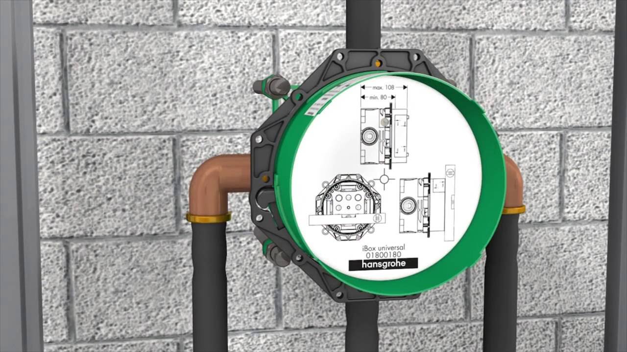 Sistem incastrat baterii baie Hansgrohe-iBox-BATERII-LUX.ro