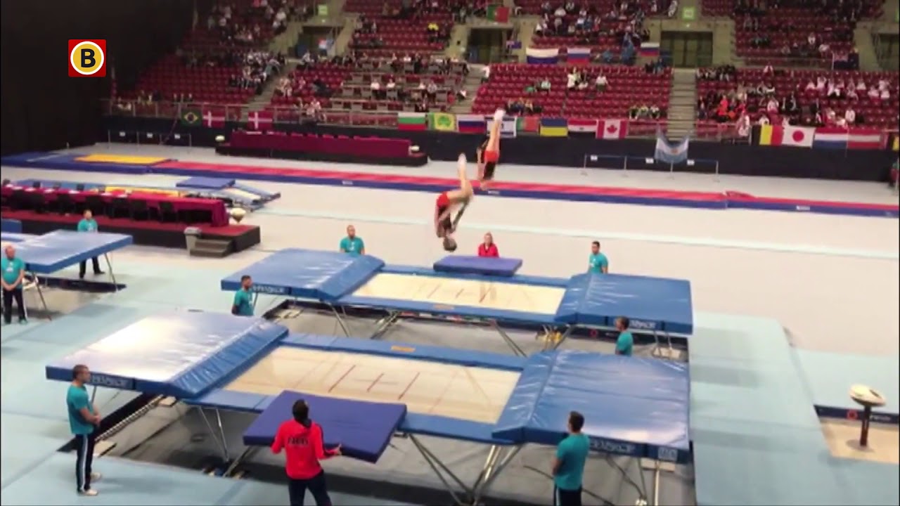 Cas en Jouke synchroonspringen wk trampolinespringen