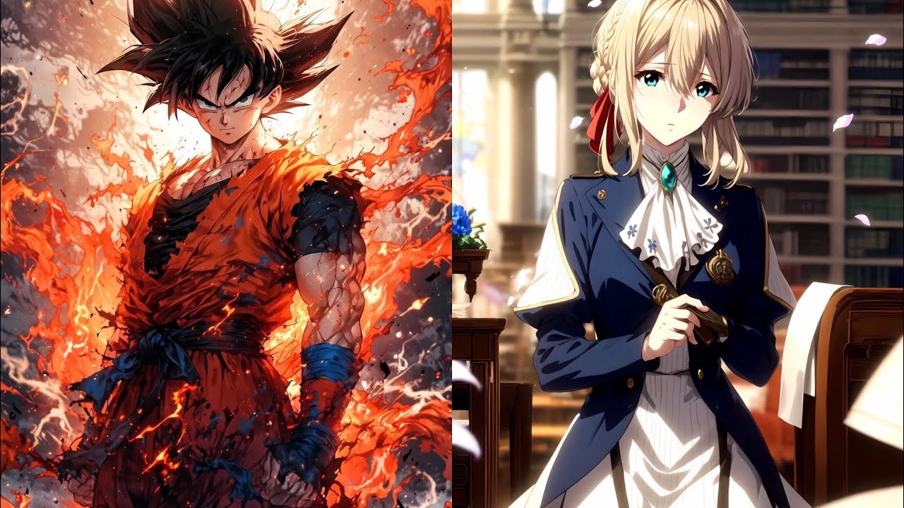 Goku in Violet Evergarden | Goku x Violet Evergarden | One-shot