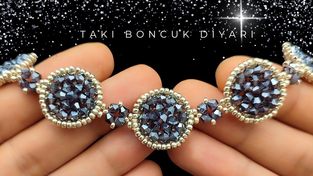 Yıldız bileklik yapımı. Star bracelet.. how to make beaded Bracelet.New Beaded bracelet Tutorials