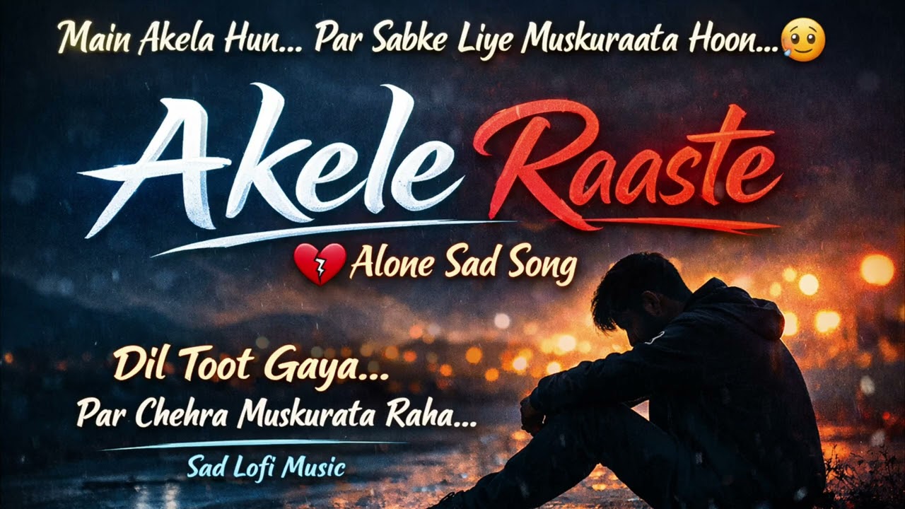 Akele Raaste 💔 | Alone Sad Lofi Song | Heart Touching Lyrics 2026 #alone #lofi #viral #sad #trending