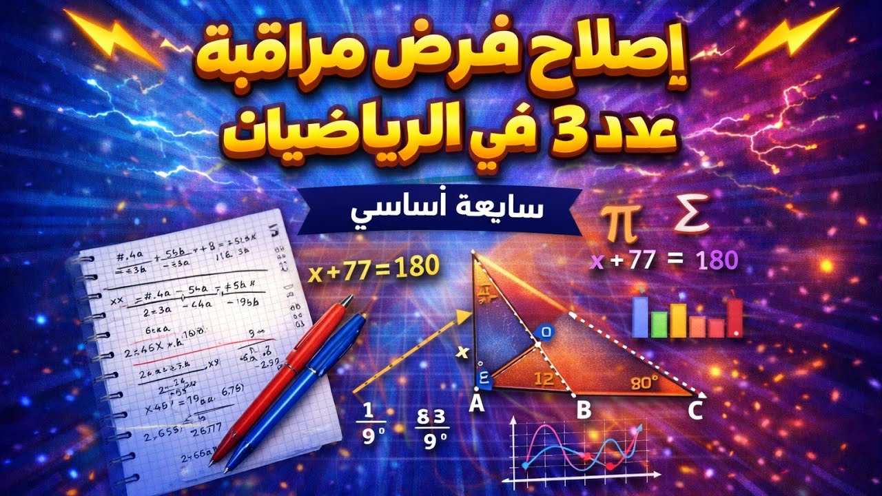 مراجعة للفرض مراقبة عدد 3 في الرياضيات سابعة أساسي 