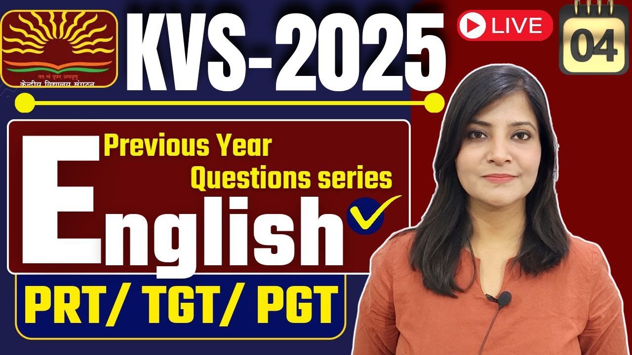 KVS-2025 Exam || KVS CLASS-4 |KVS PRT TGT PGT NEW Vacancy || KVS PRT TGT PGT PREVIOUS YEAR PAPERS