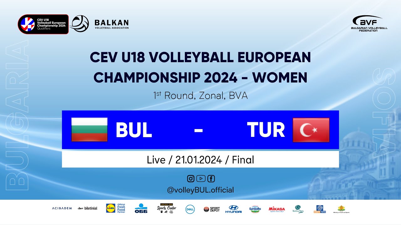 🔴(LIVE) Bulgaria vs. Türkiye - #EuroVolleyU18W Qualifiers (BVA), Sofia