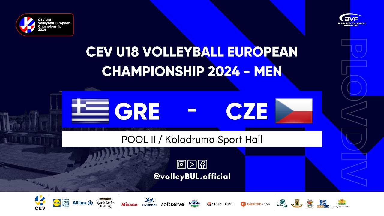 🔴 GRE 🆚 CZE | Day 3 Plovdiv | EuroVolley U18M