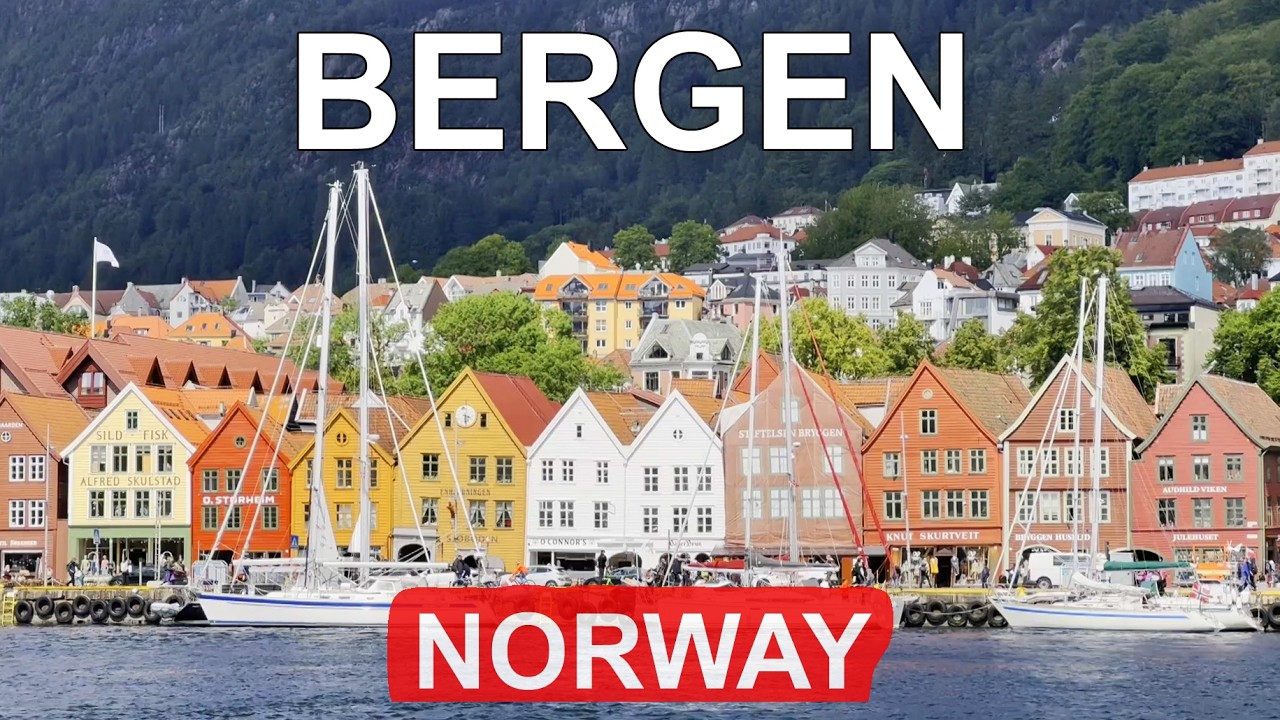 Bergen, Norway: City Walk and Fløyen Viewpoint