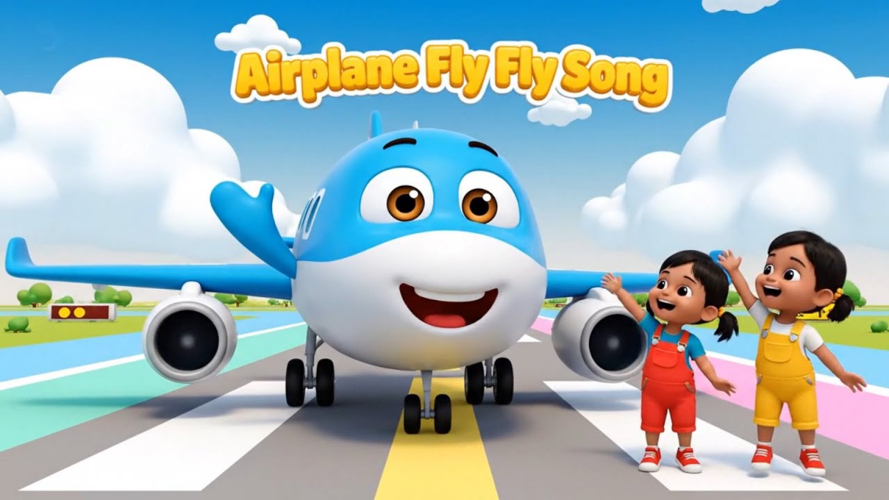 Airplane Fly Fly Song ✈️🛫 | Fun Travel & Action Song for Kids | Movement Nursery Rhyme