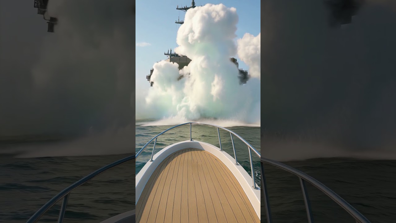 He didn&rsquo;t see that coming&hellip; 😱🚢 #shipcollision #cruiseship #aianimation #cruiseliners #cruiseships