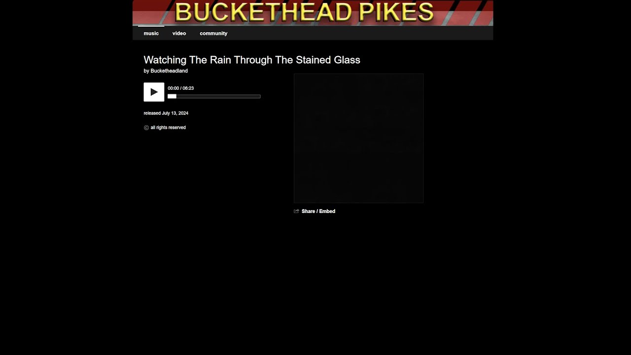 Buckethead - Watching The Rain Through The Stained Glass