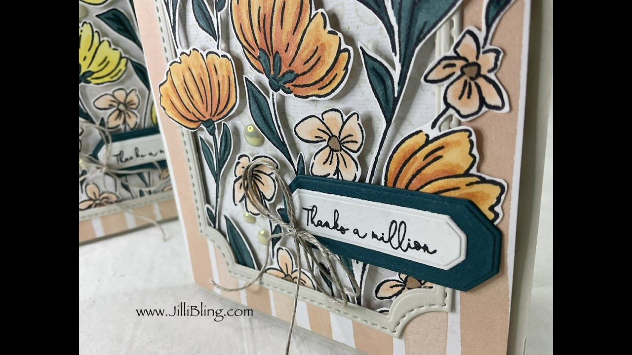 Stampin Up Flowers Fair - Petal Pink and Peacock