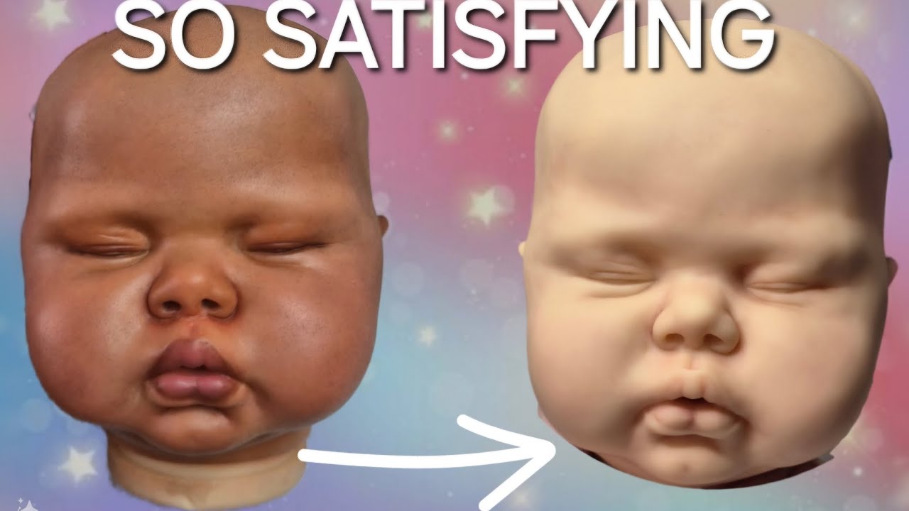 REMOVING the paint from a reborn baby?! Super satisfying process!