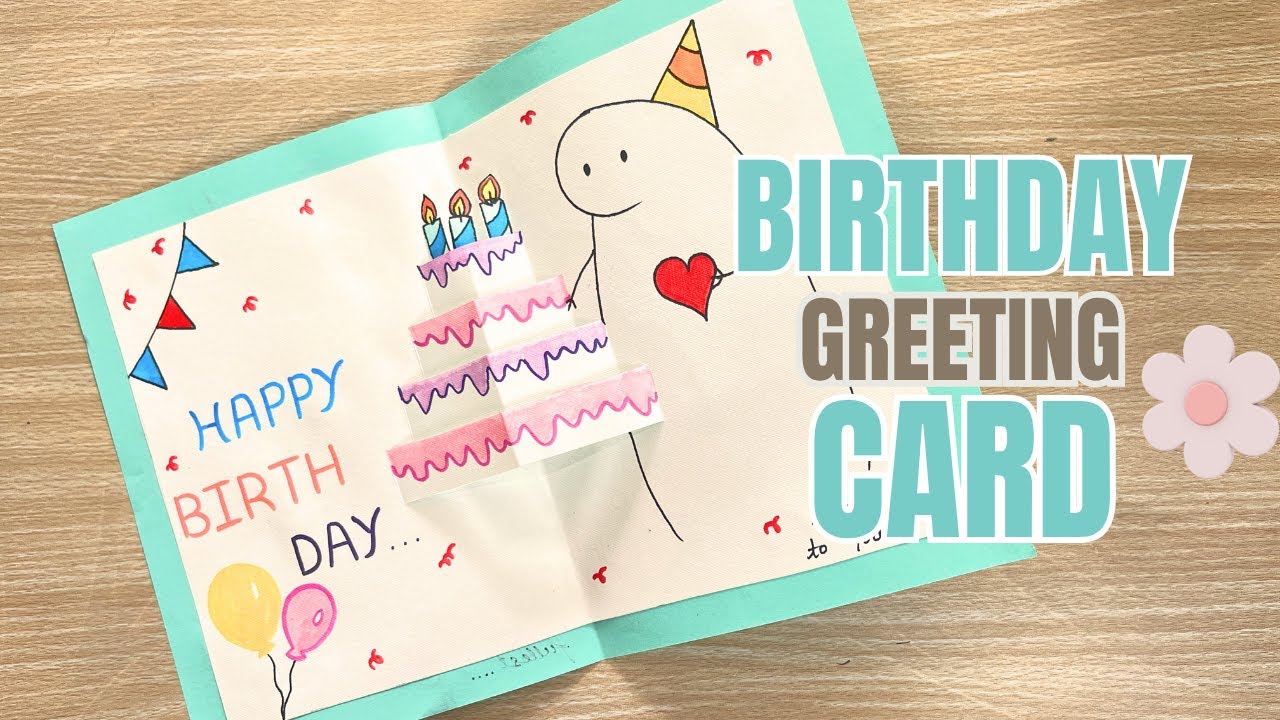 Step By Step Handmade Birthday Greeting Card Idea | Handmade Greeting Card