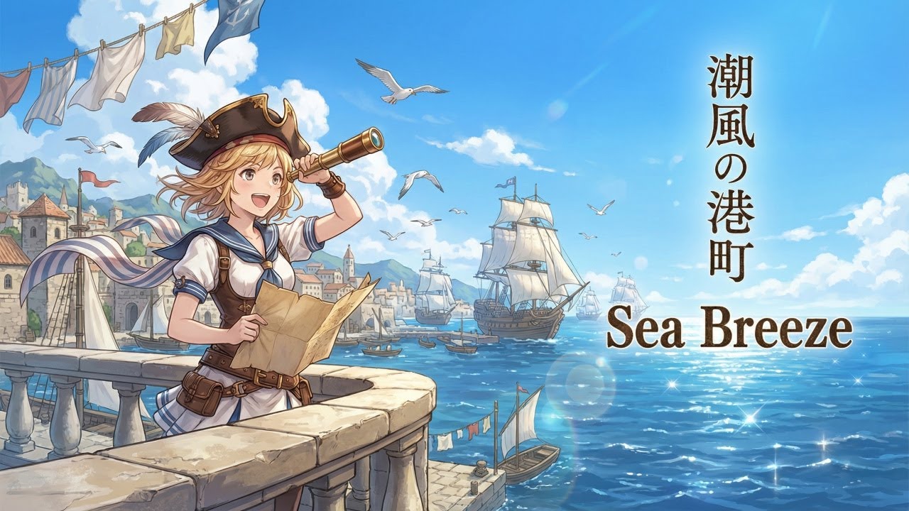 【ケルト音楽/冒険】白カモメ舞う港町 | 潮風と旅立ちの予感 | Port City Fantasy & Sea Breeze