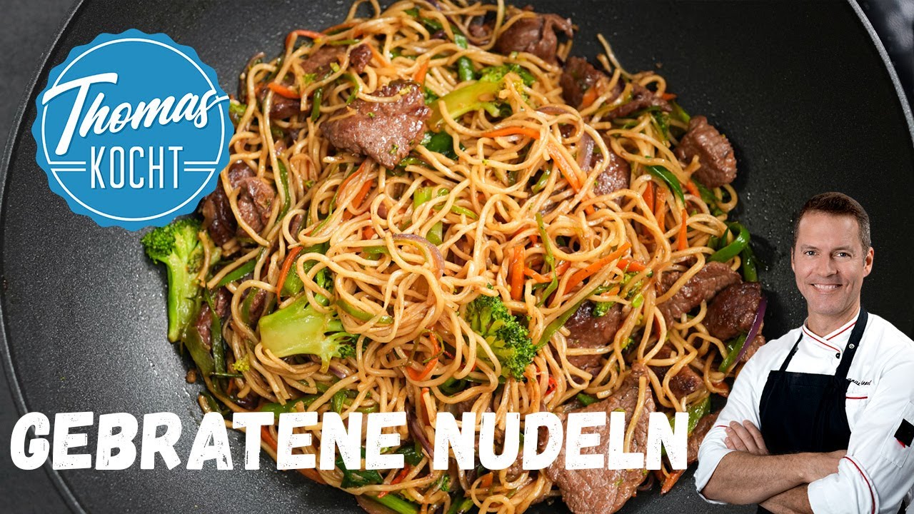 Chinesisch gebratene Nudeln 🌶️🍜🧄