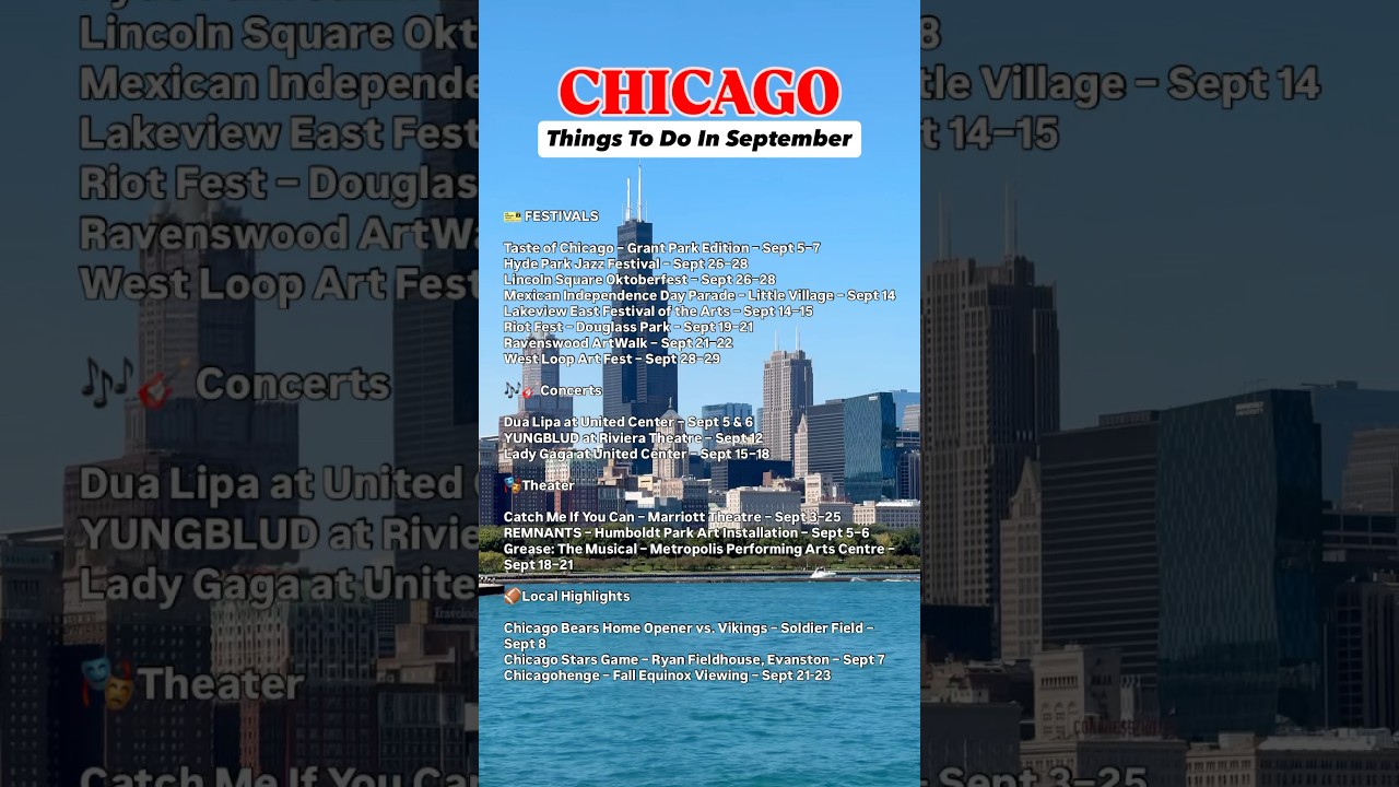Chicago Events You Can&rsquo;t Miss in September #chicago #chicagoevents #falltravel