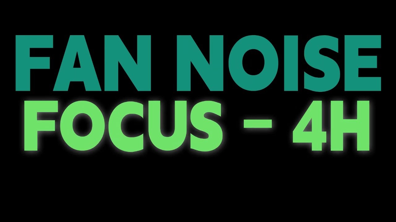 4 Hours Dark Fan Noise for Study & Focus 🧠 | Black Screen