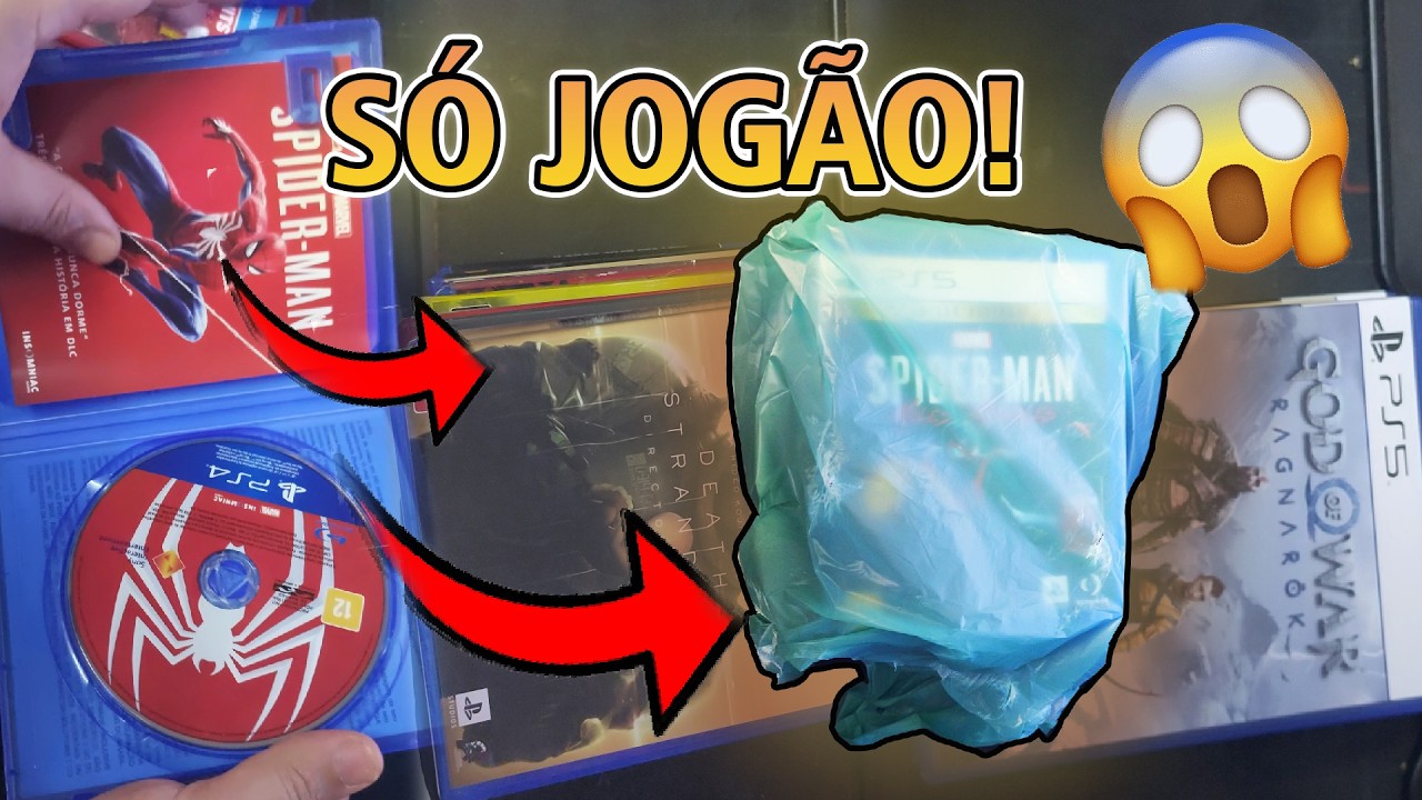 Um lote de jogos com mais de 20 títulos do PS4 e PS5