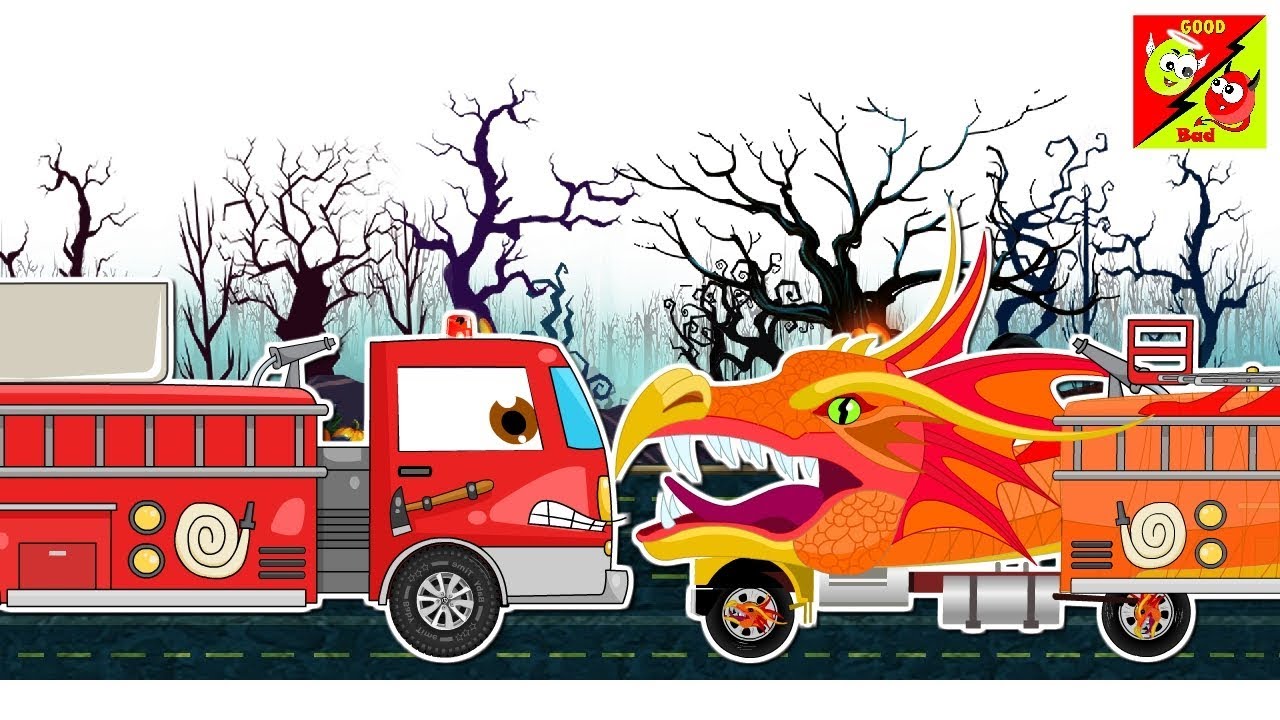Good and bad Fire Trucks cartoon story for kids l Big Truck For Kid - Monster Trucks l Ep 31