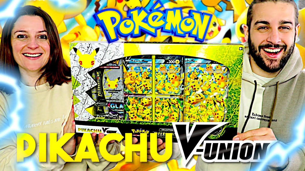 ON A RECU LE COFFRET POKEMON PIKACHU V UNION CELEBRATIONS ! OUVERTURE CARTES 25 ANS POKEMON
