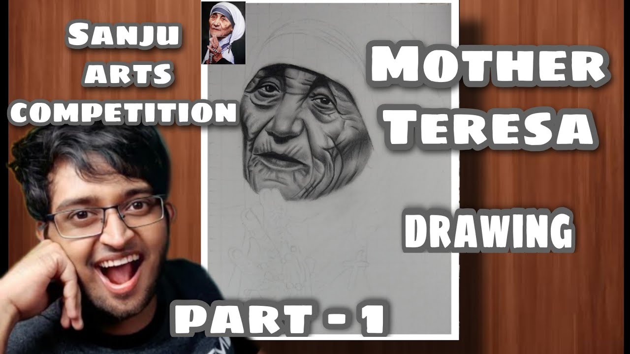 mother Teresa drawing / @SanjuArts7 competition #drawingcompetition #sanjuart #motherteresadrawing