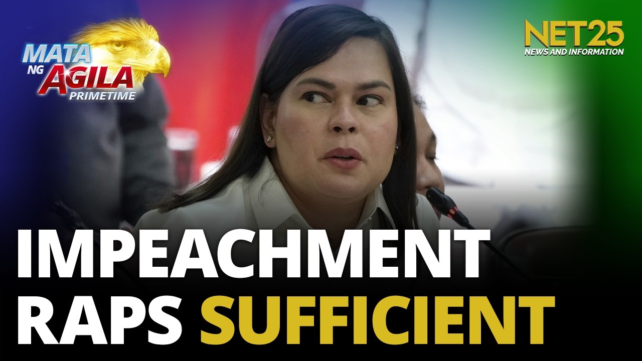 Ikatlo at ika-apat na impeachment raps vs VP Sara, sufficient in form