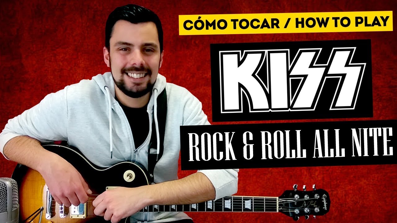 Cómo tocar ROCK AND ROLL ALL NITE de KISS | Tutorial Guitarra Tablatura | Marcos García