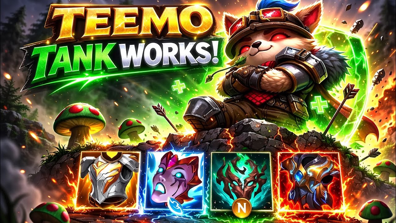 Rank 1 TANK Teemo WORKS VS Ambessa Toplane Legendary Ranked 4K WildRift Gameplay!